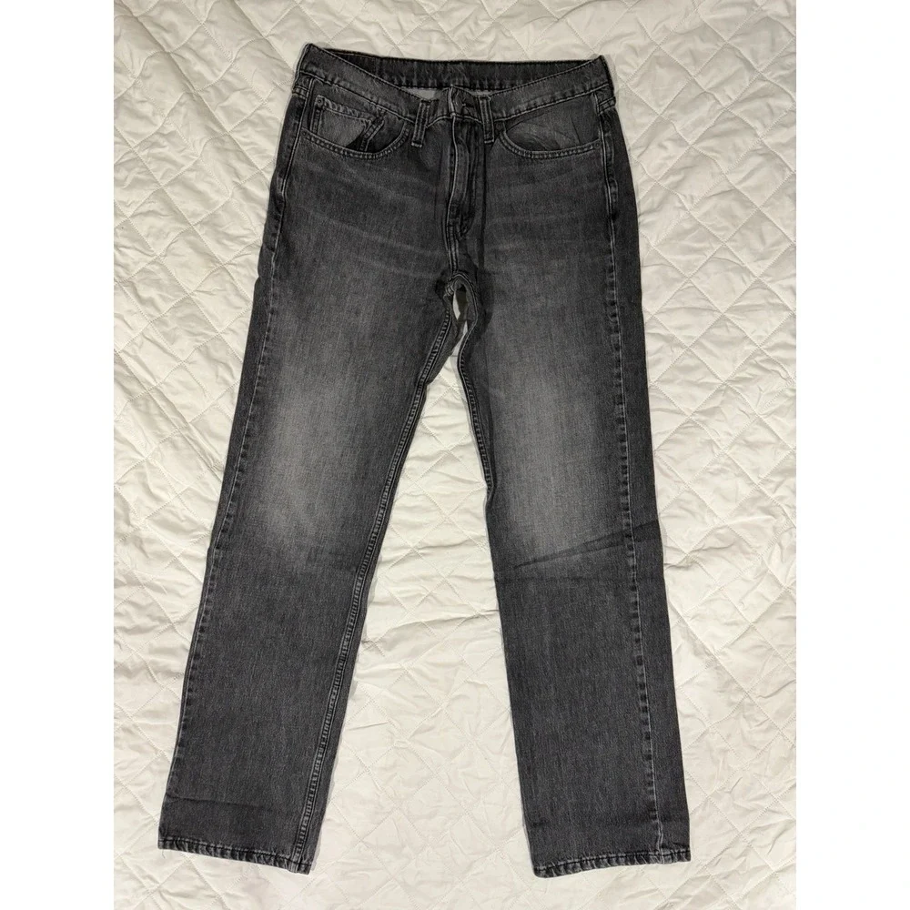 Levis 514 33X34 Actual 35X34 Grey Mens Jeans Stretch‎ Medium Wash
